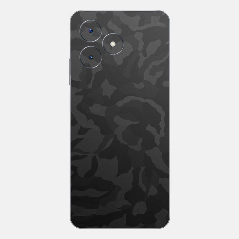 Black Camo Glass Back