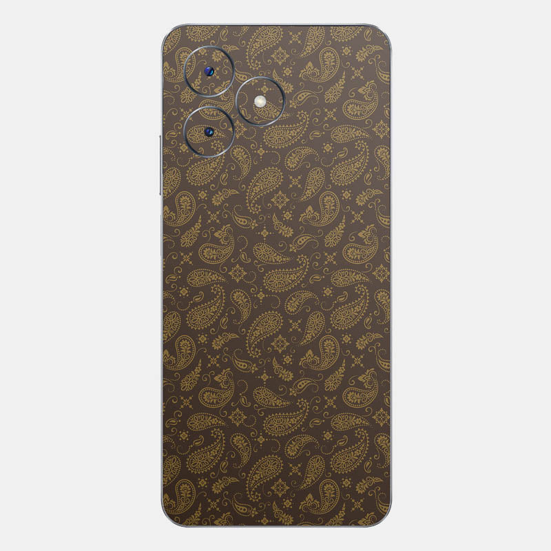 Brown Paisley Glass Back