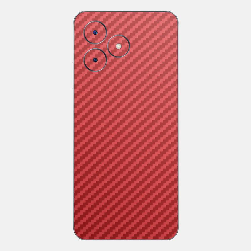 Carbon Fibre Red Glass Back