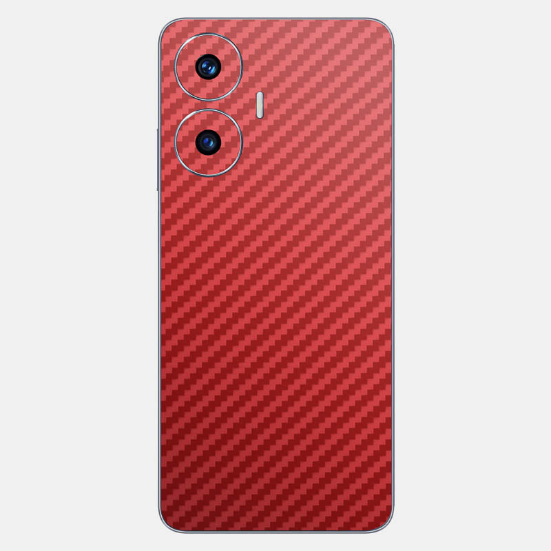 Carbon Fibre Red Glass Back