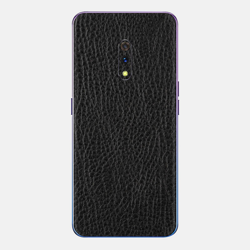 Black Leather Glass Back