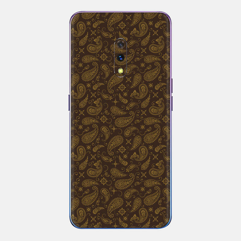 Brown Paisley Glass Back