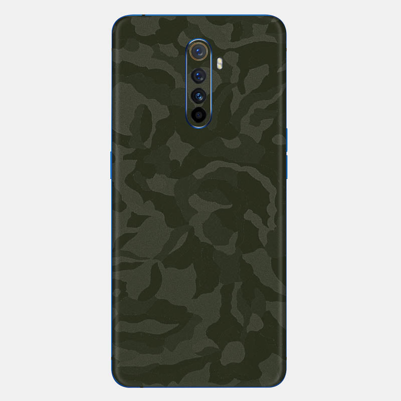 Green Camo Glass Back
