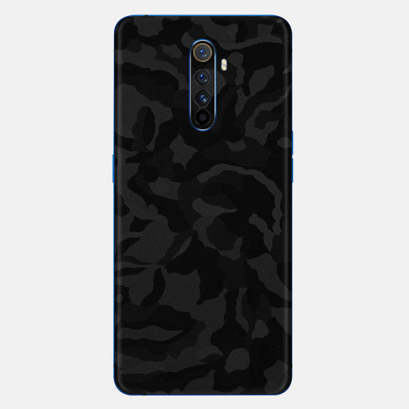Black Camo Glass Back