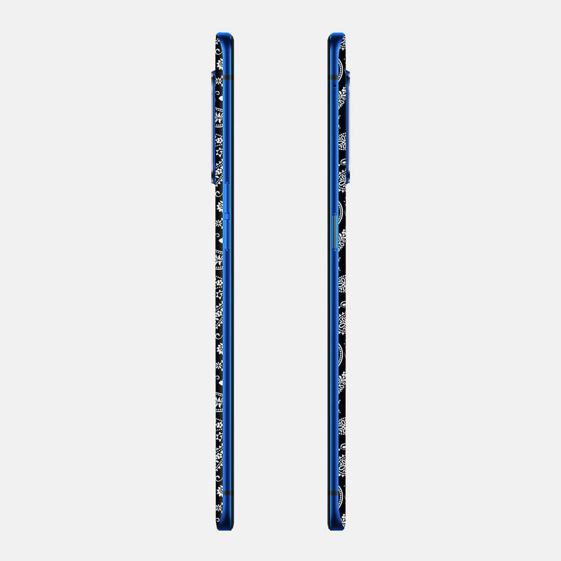 Black Paisley Glass Back