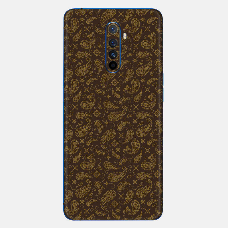 Brown Paisley Glass Back