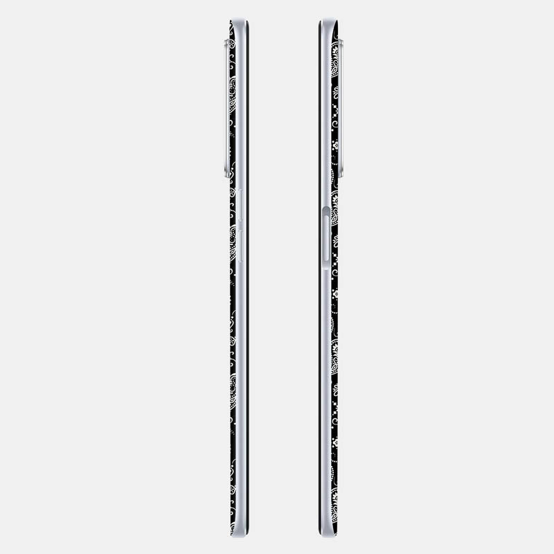 Black Paisley Glass Back