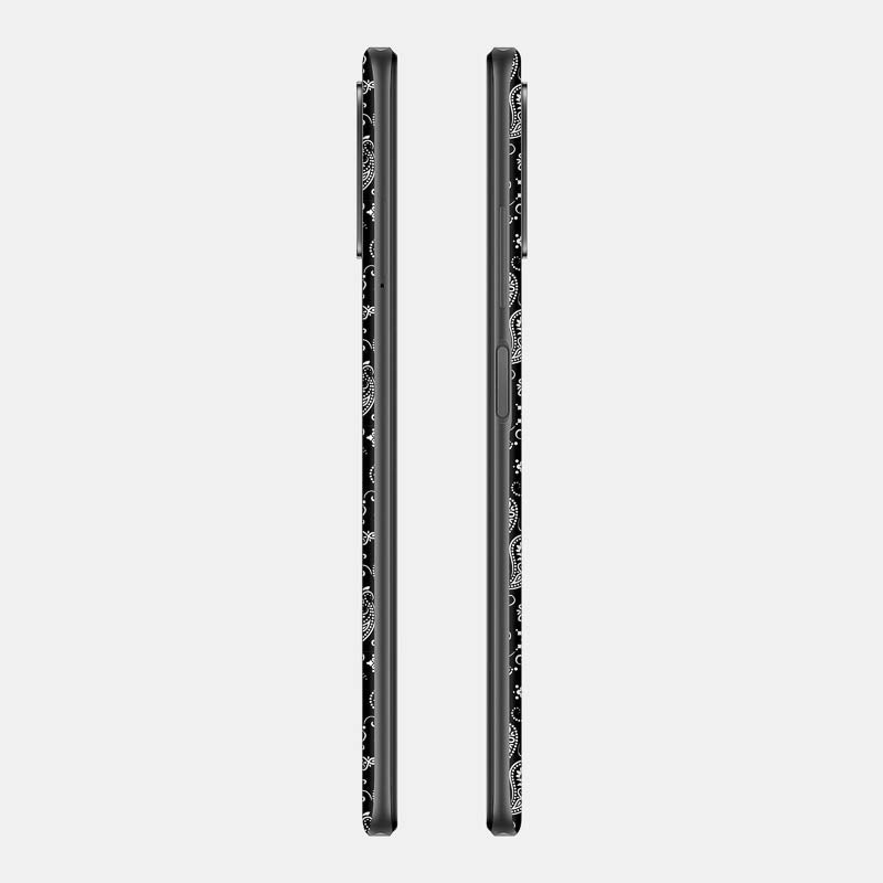 Black Paisley Glass Back