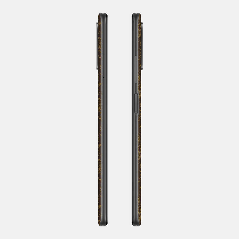 Brown Paisley Glass Back