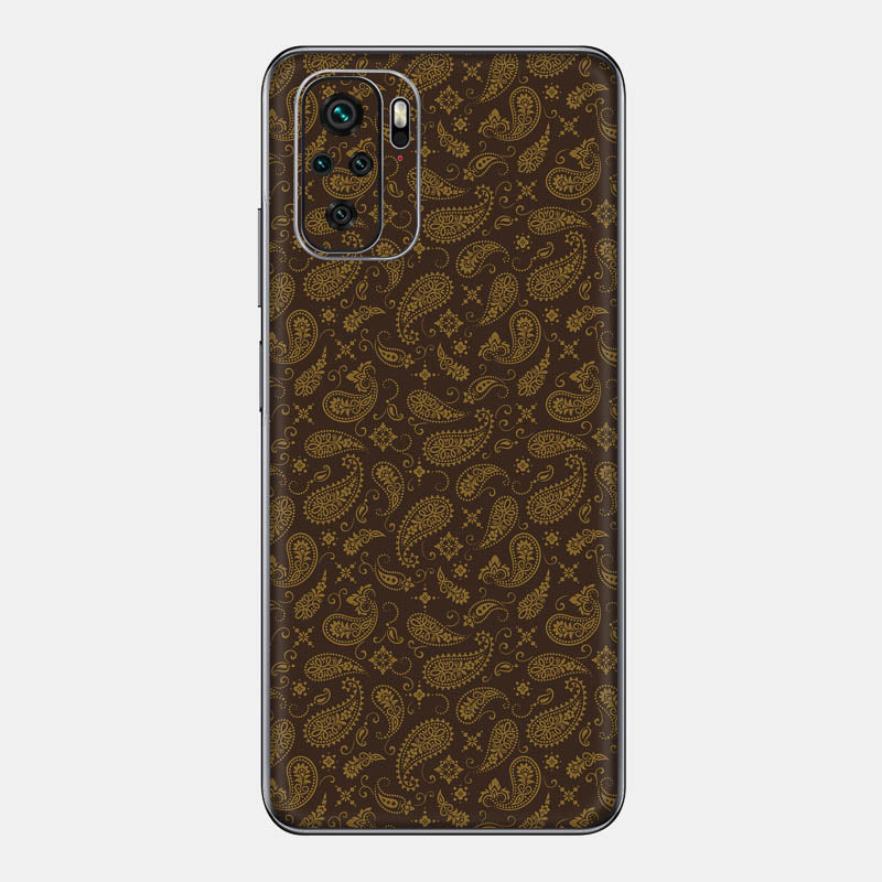 Brown Paisley Glass Back
