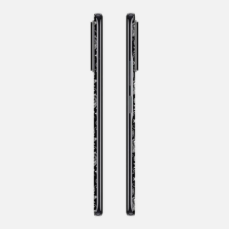 Black Paisley Glass Back