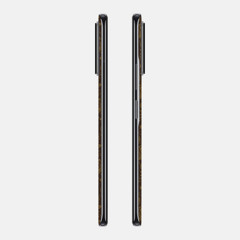 Brown Paisley Glass Back