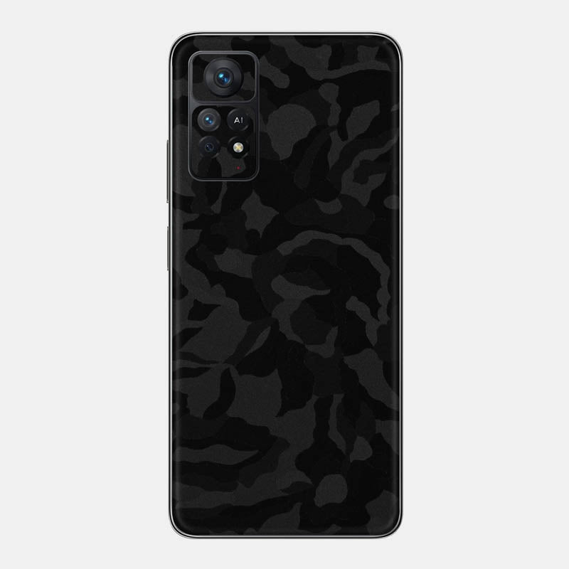 Black Camo Glass Back