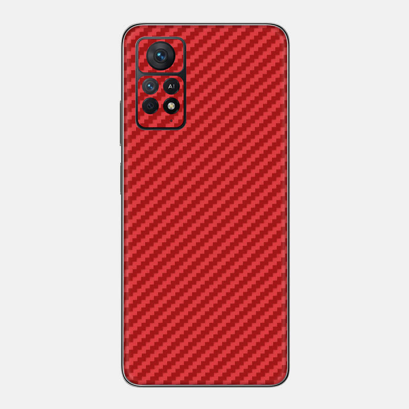 Carbon Fibre Red Glass Back