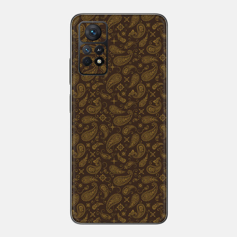 Brown Paisley Glass Back