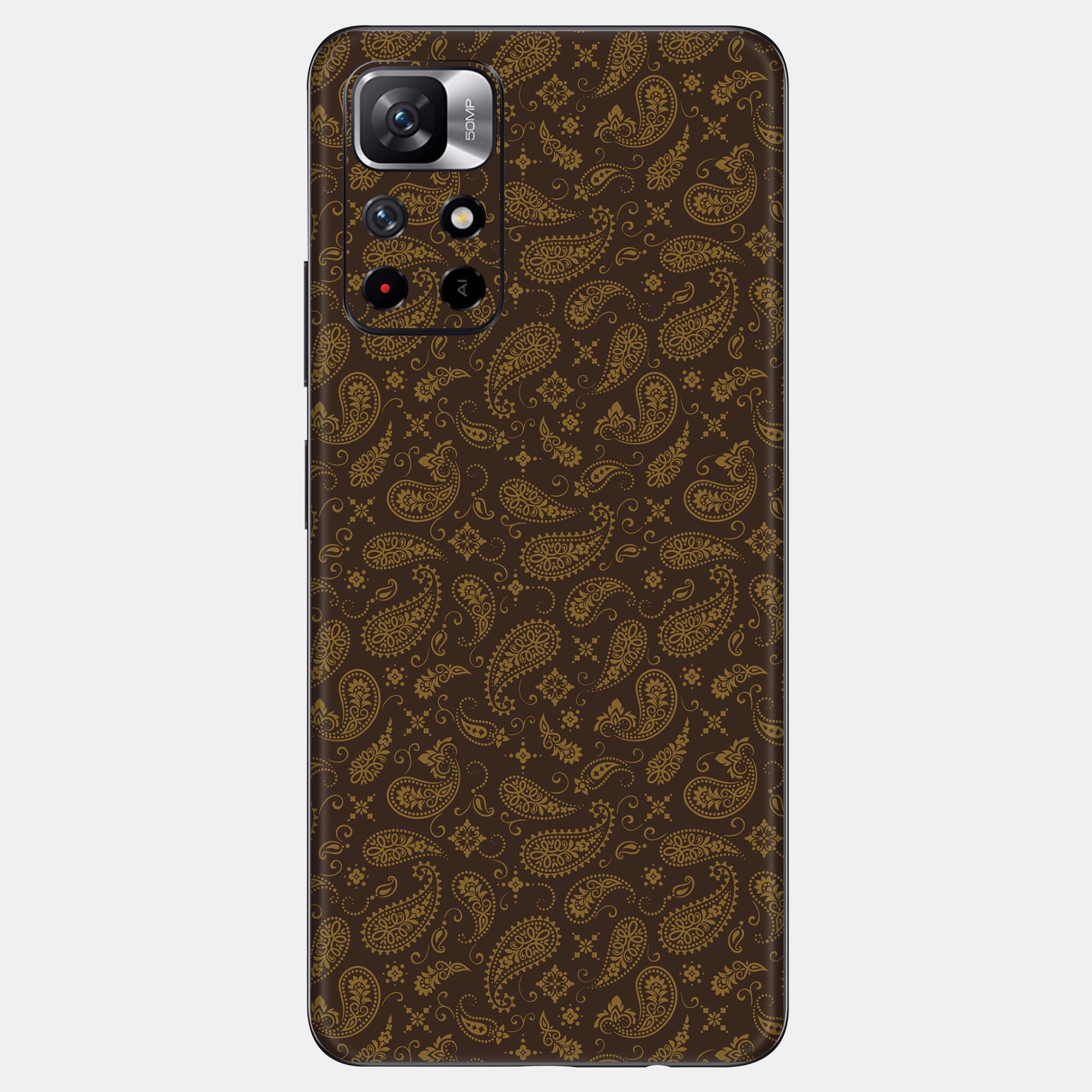Brown Paisley Glass Back