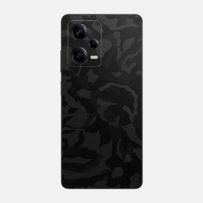 Black Camo Glass Back