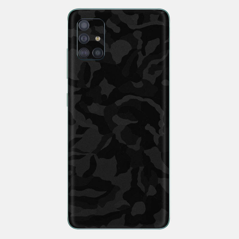Black Camo Glass Back