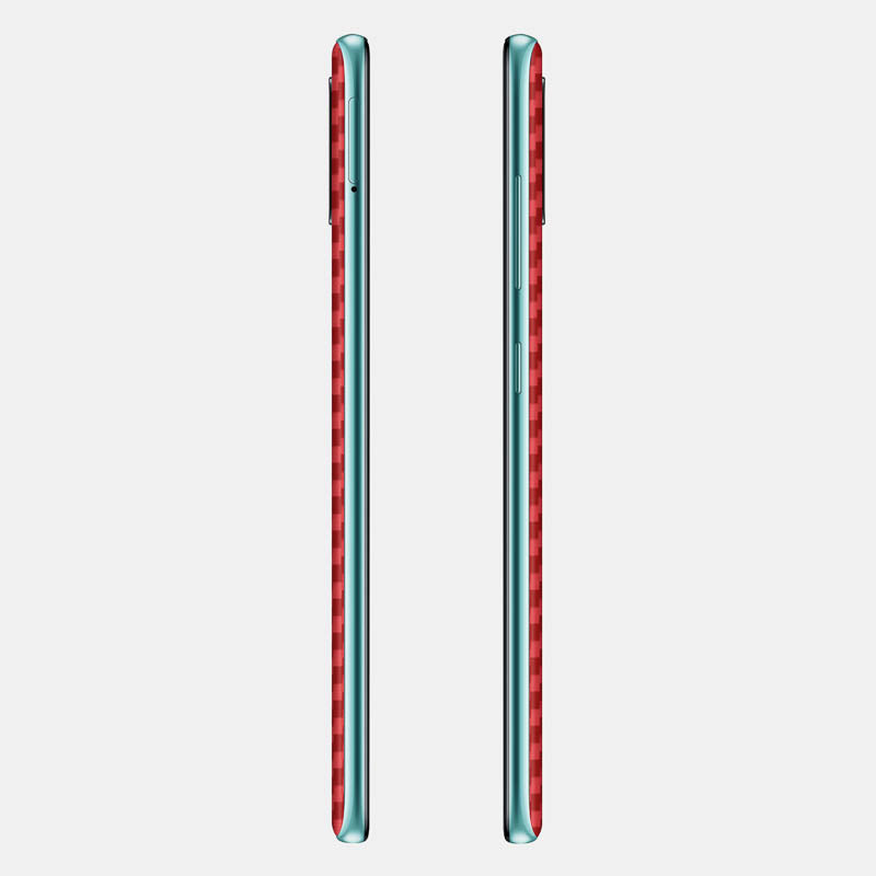 Carbon Fibre Red Glass Back