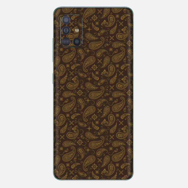 Brown Paisley Glass Back