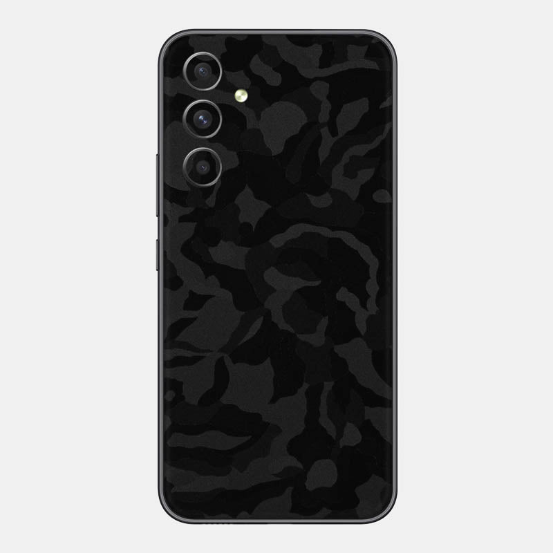 Black Camo Glass Back