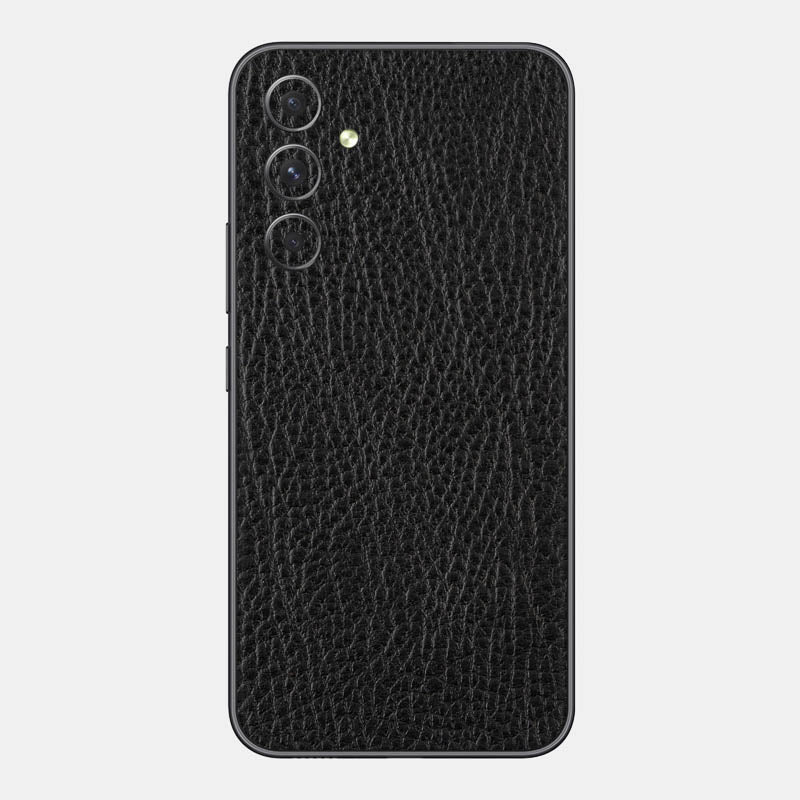 Black Leather Glass Back