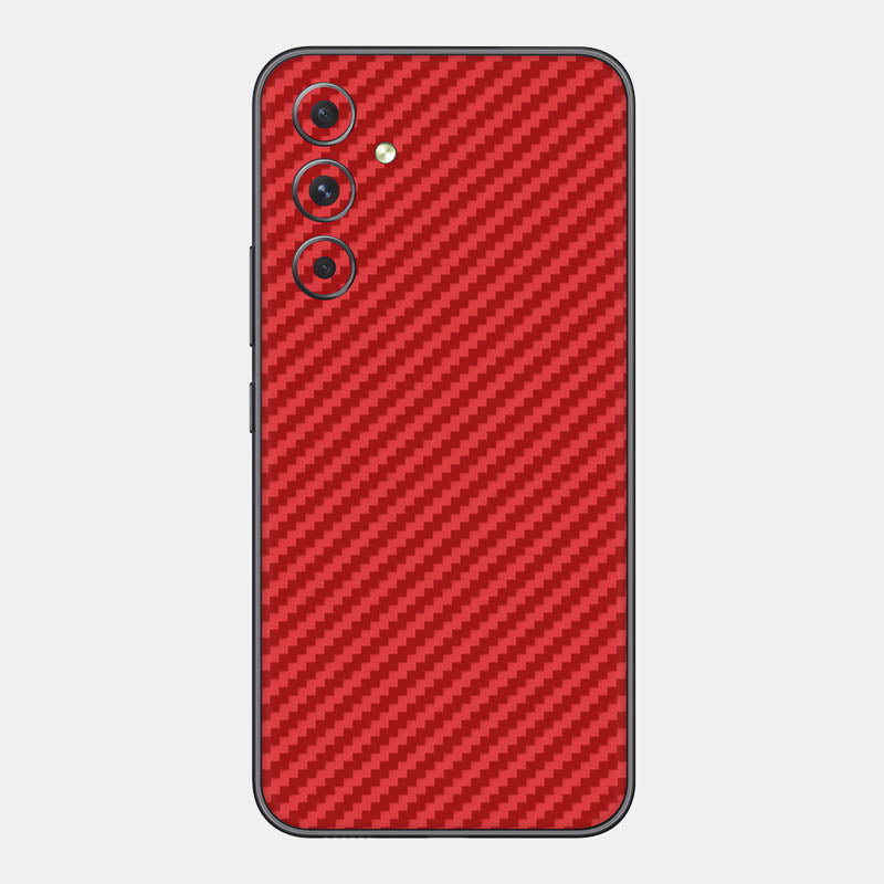 Carbon Fibre Red Glass Back