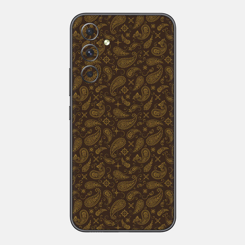 Brown Paisley Glass Back