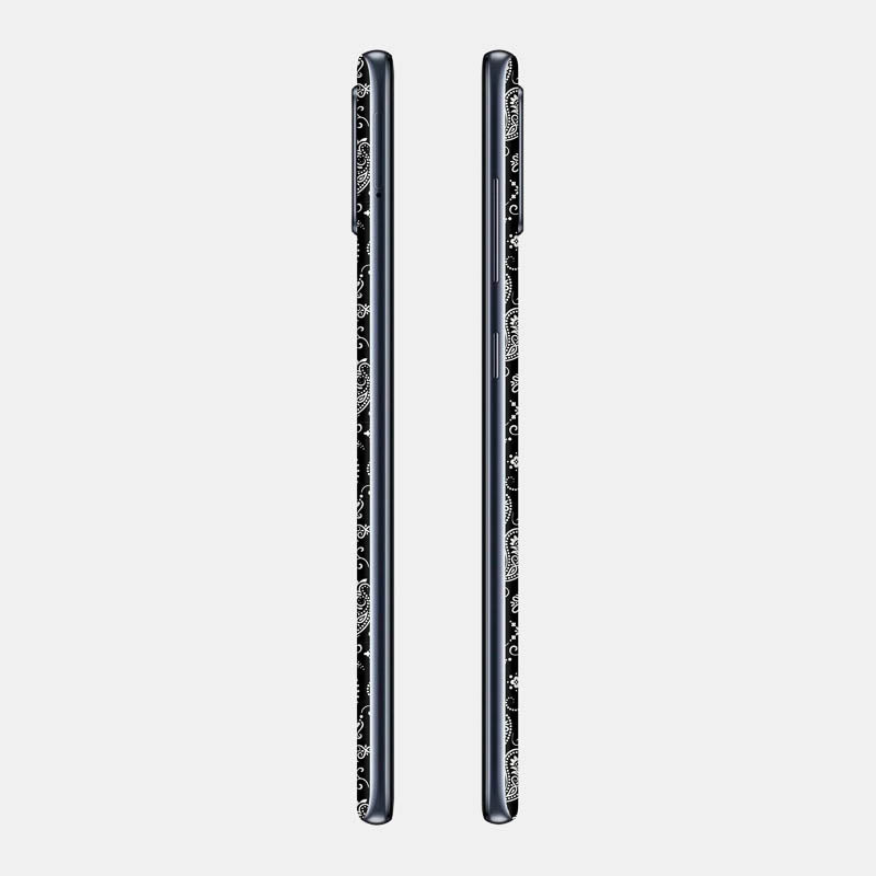 Black Paisley Glass Back