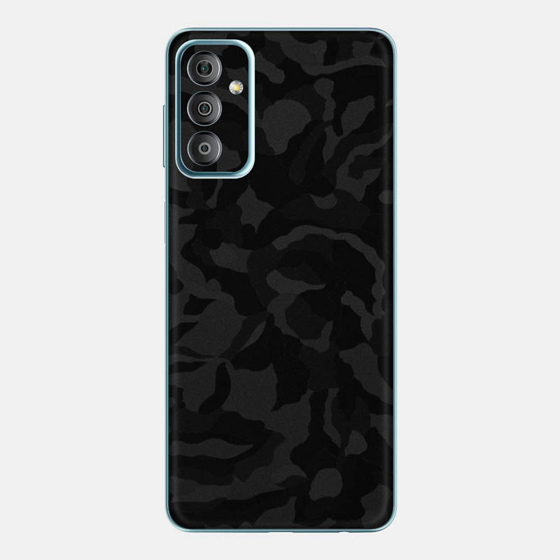 Black Camo Glass Back
