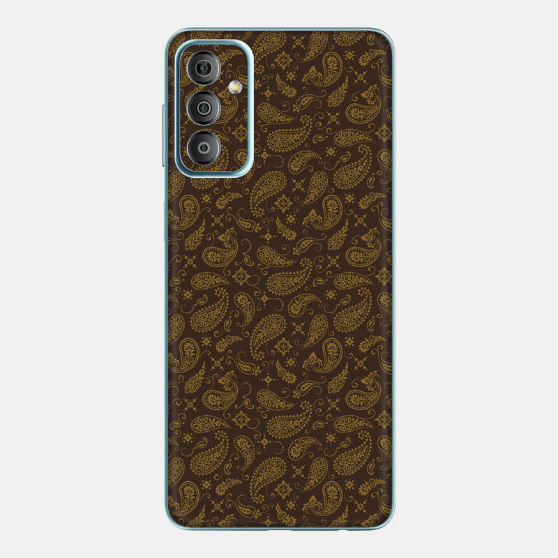 Brown Paisley Glass Back