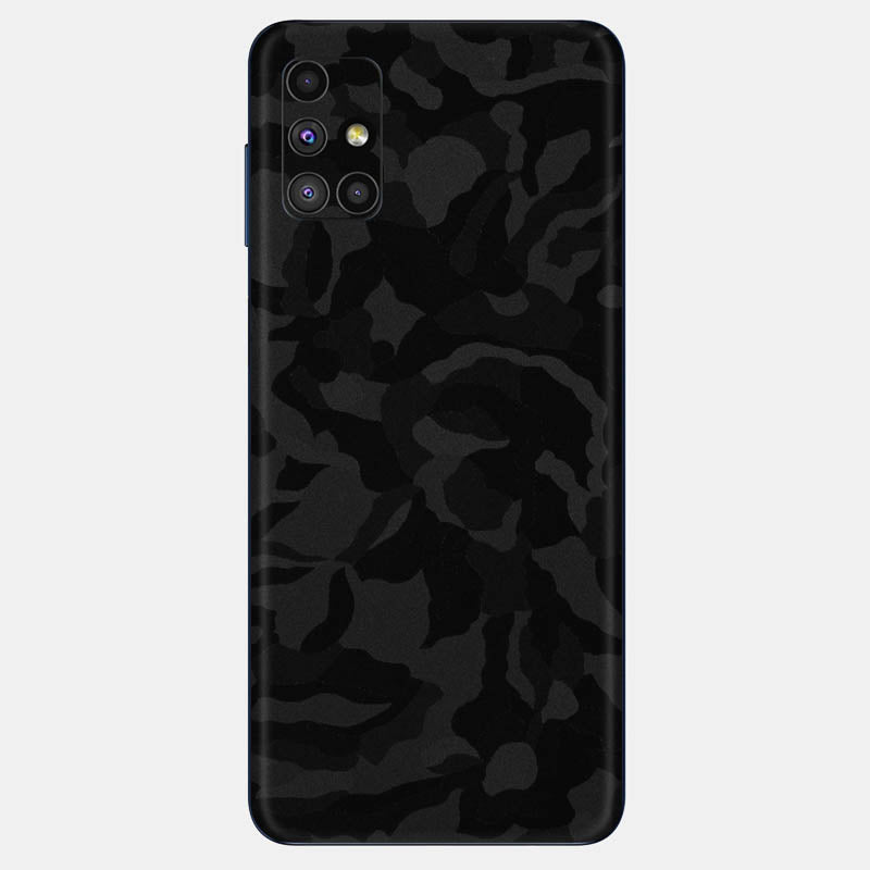 Black Camo Glass Back