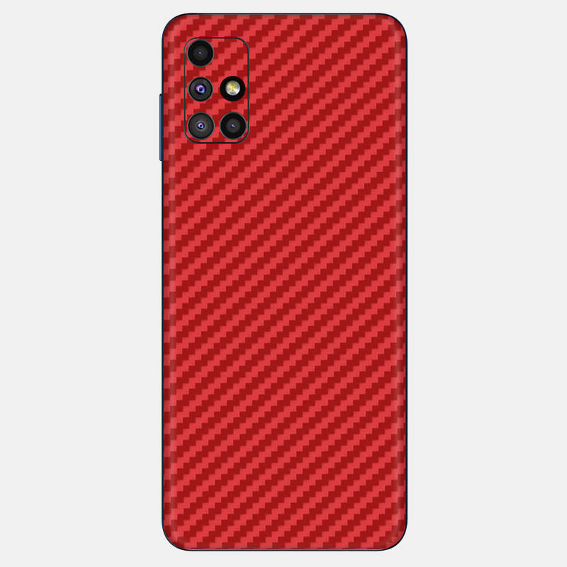 Carbon Fibre Red Glass Back