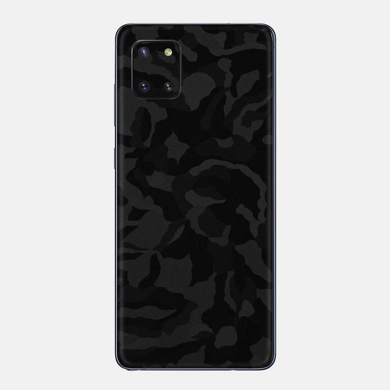 Black Camo Glass Back