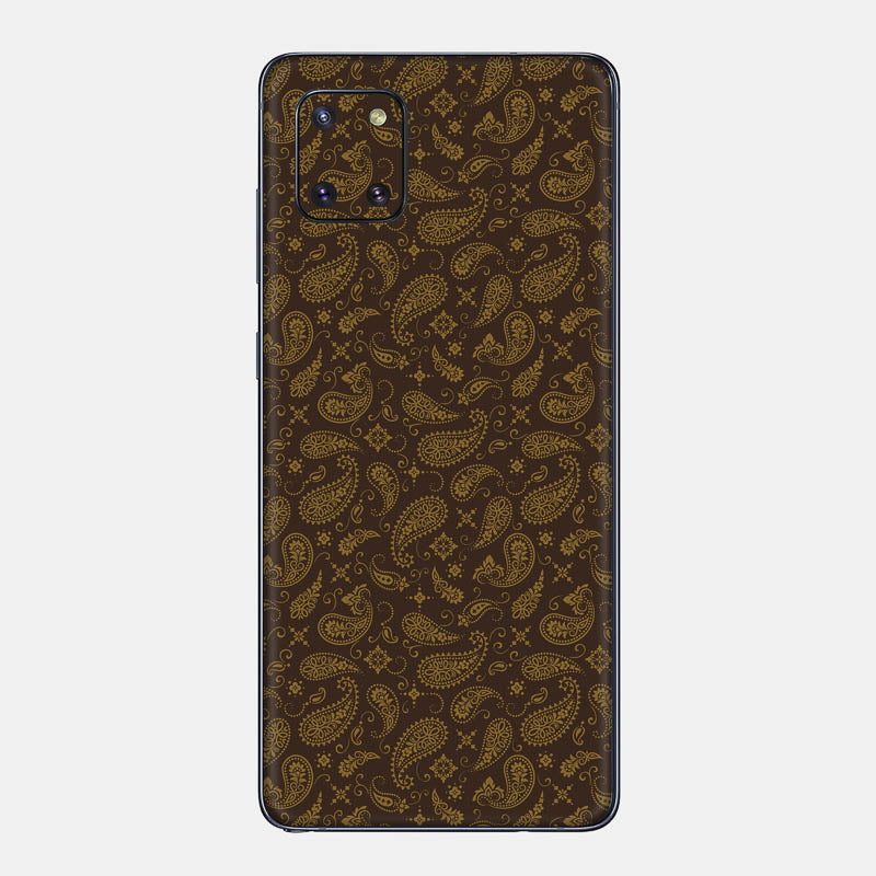 Brown Paisley Glass Back