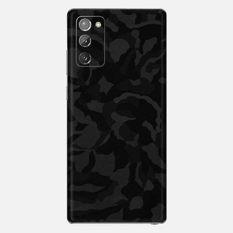 Black Camo Glass Back