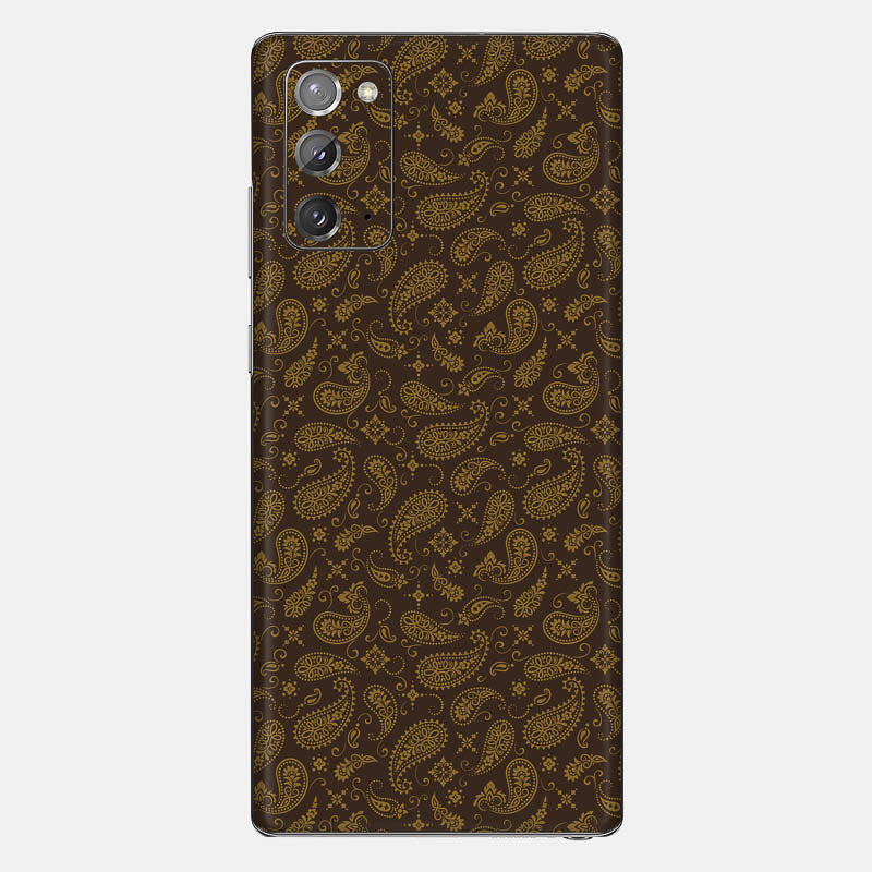 Brown Paisley Glass Back