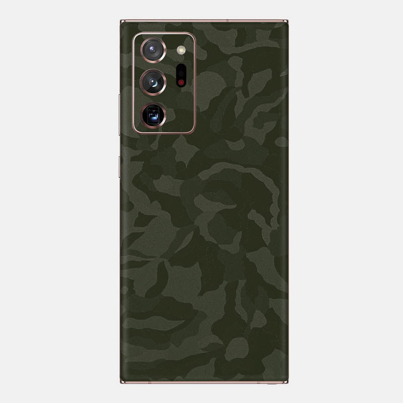 Green Camo Glass Back