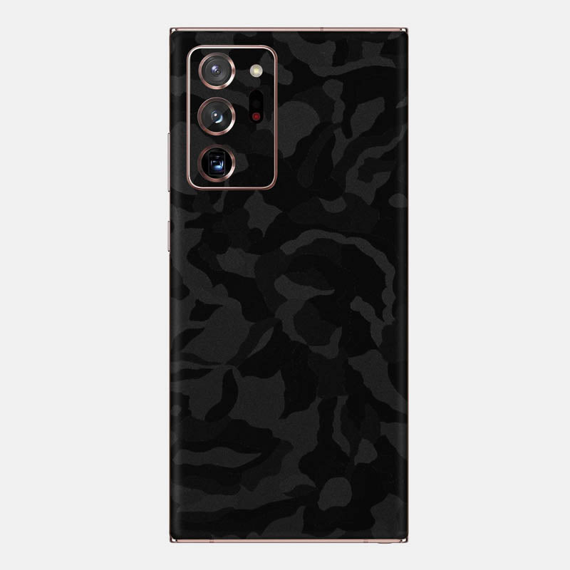Black Camo Glass Back