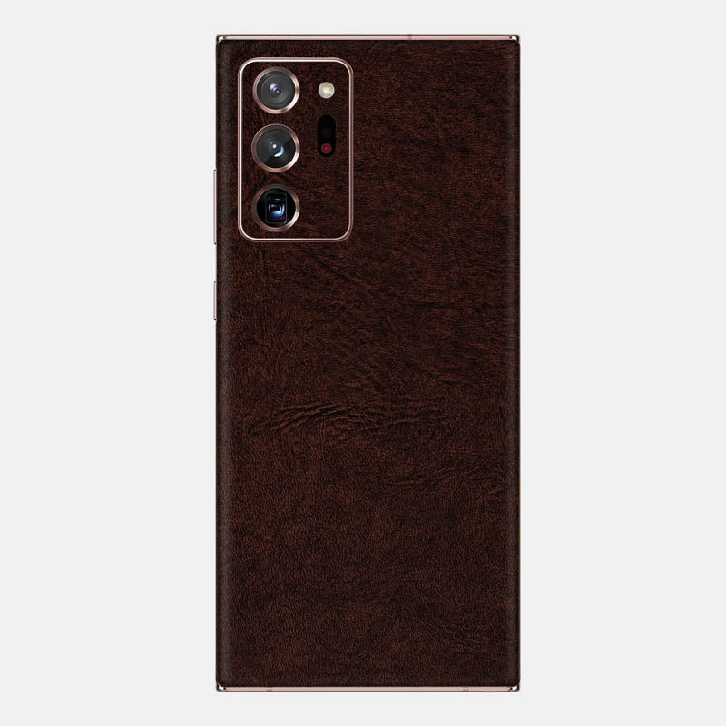 Brown Leather Glass Back