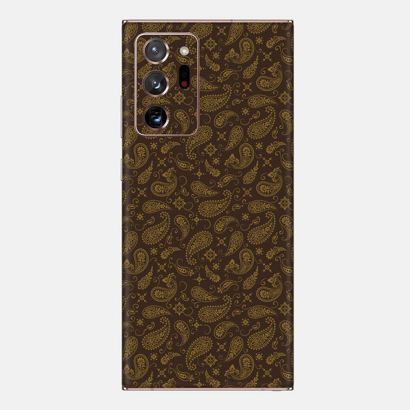 Brown Paisley Glass Back