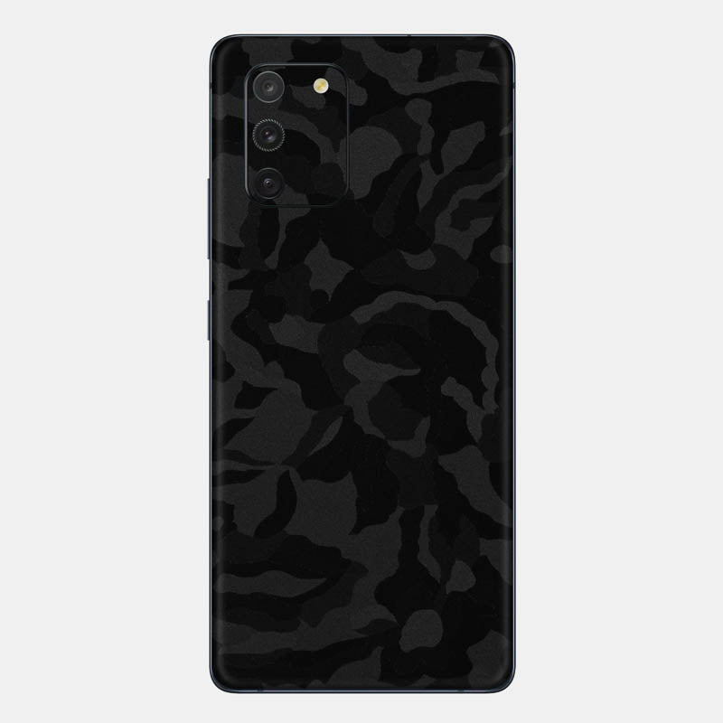 Black Camo Glass Back