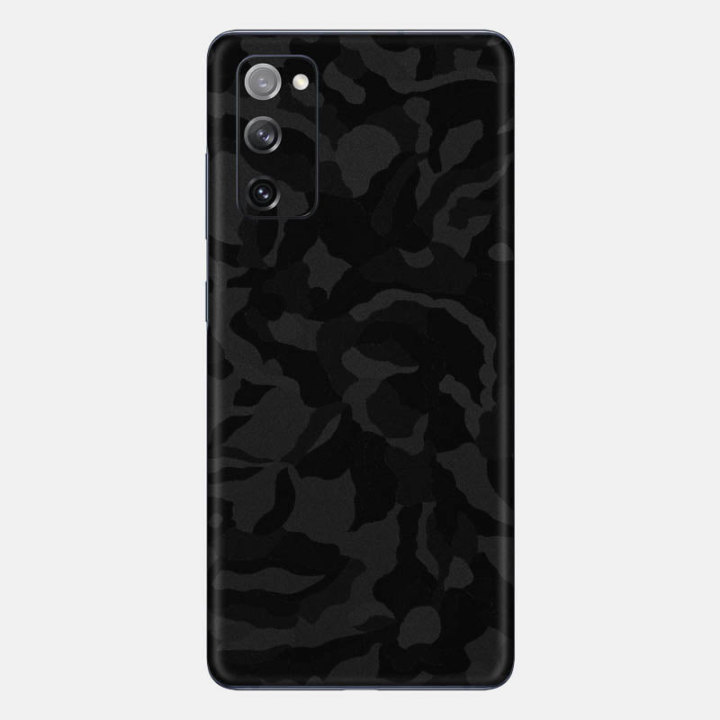 Black Camo Glass Back