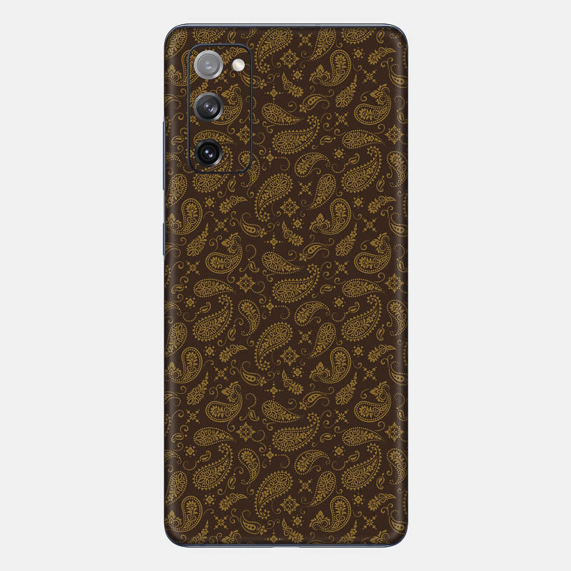 Brown Paisley Glass Back