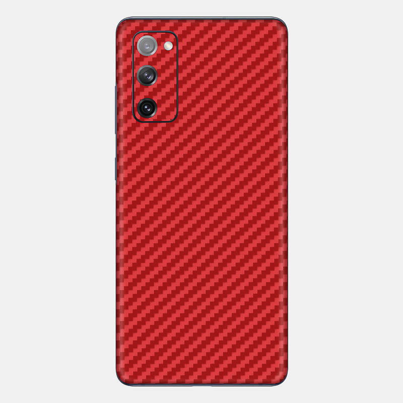 Carbon Fibre Red Glass Back