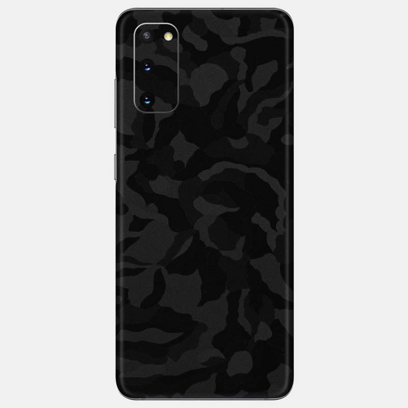 Black Camo Glass Back