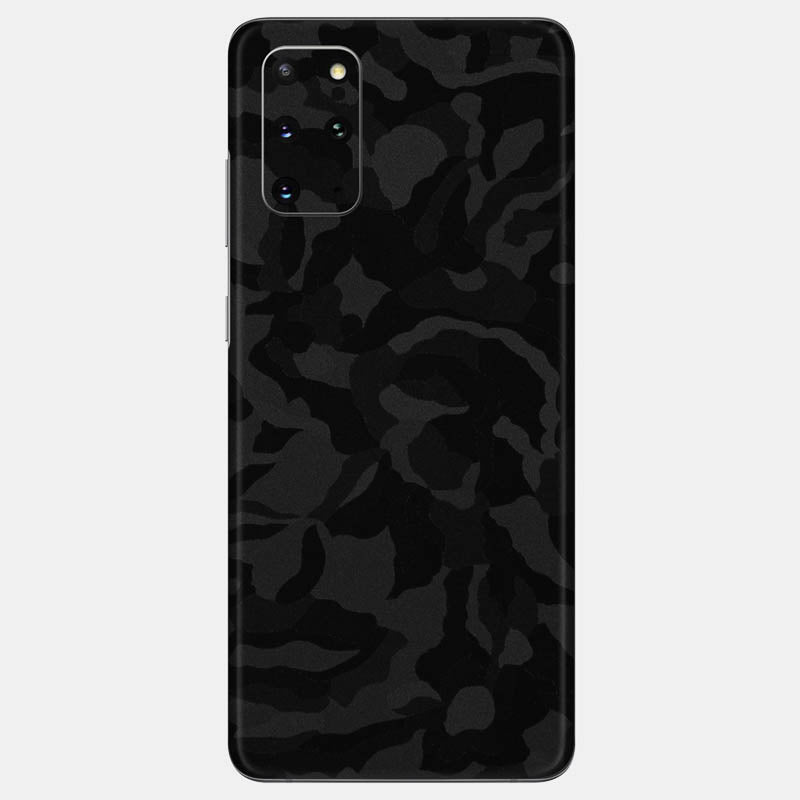 Black Camo Glass Back