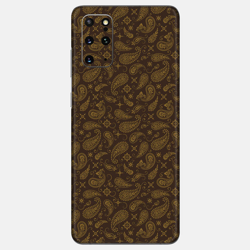 Brown Paisley Glass Back