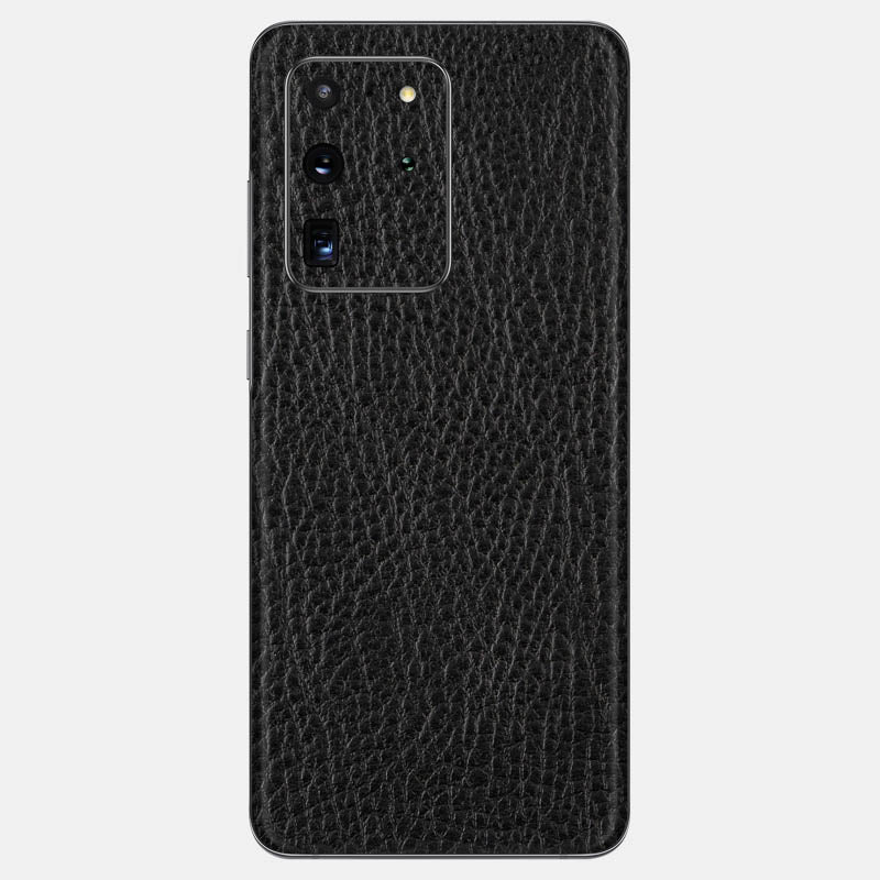 Black Leather Glass Back