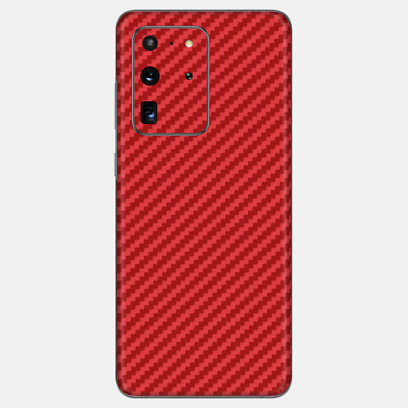 Carbon Fibre Red Glass Back